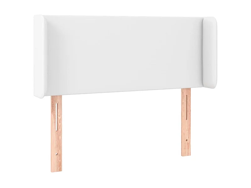 Cabecero de cuero sintético blanco 93x16x78/88 cm ES98903