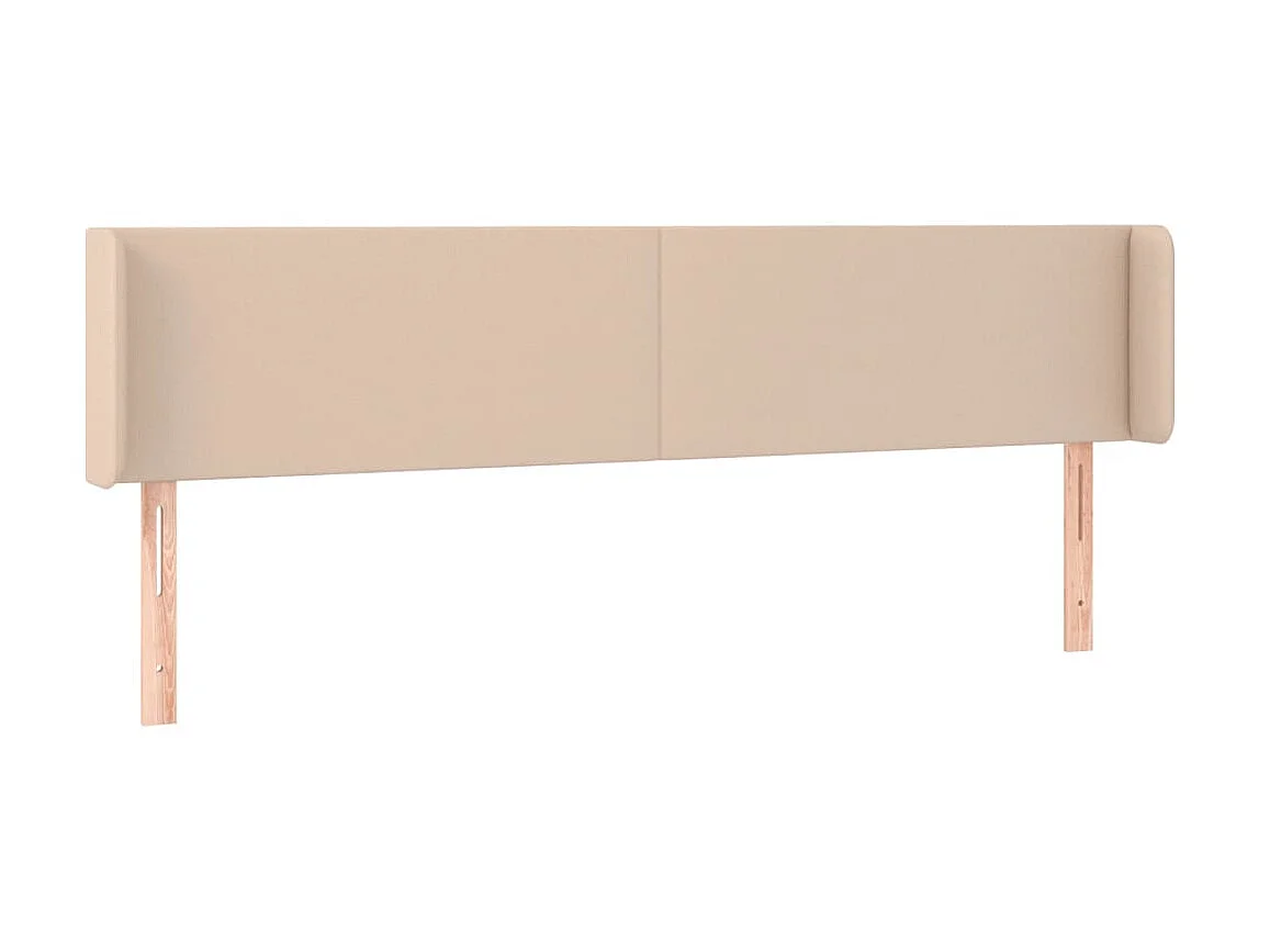 Cabecero de cuero sintético color capuchino 163x16x78/88 cm ES72483