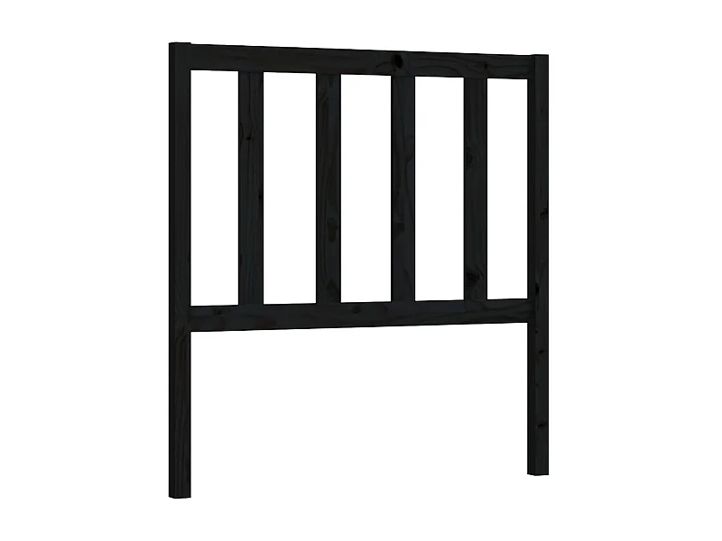 Cabecero de cama madera maciza de pino negro 106x4x100 cm ES95233