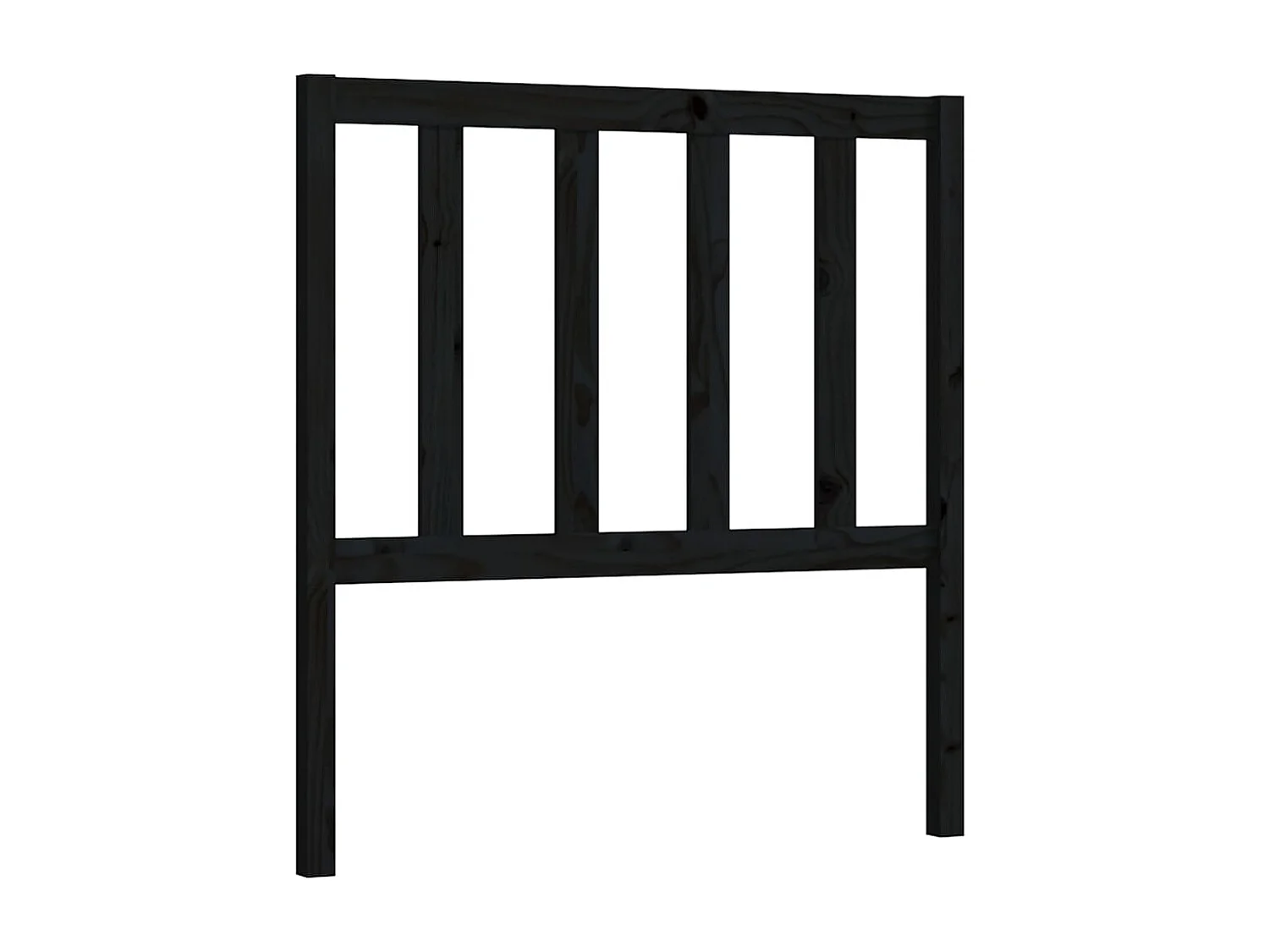 Cabecero de cama madera maciza de pino negro 106x4x100 cm ES95233