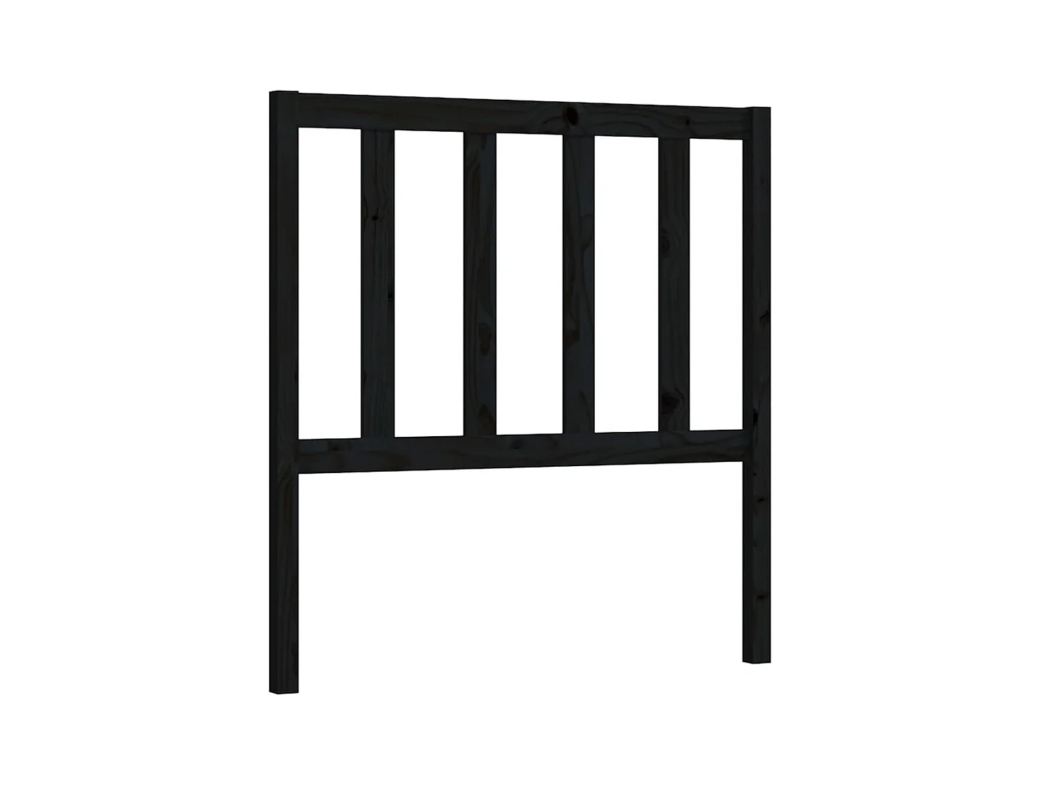 Tête de lit Noir 106x4x100 cm Bois massif de pin POI12671 BonneVie Meuble