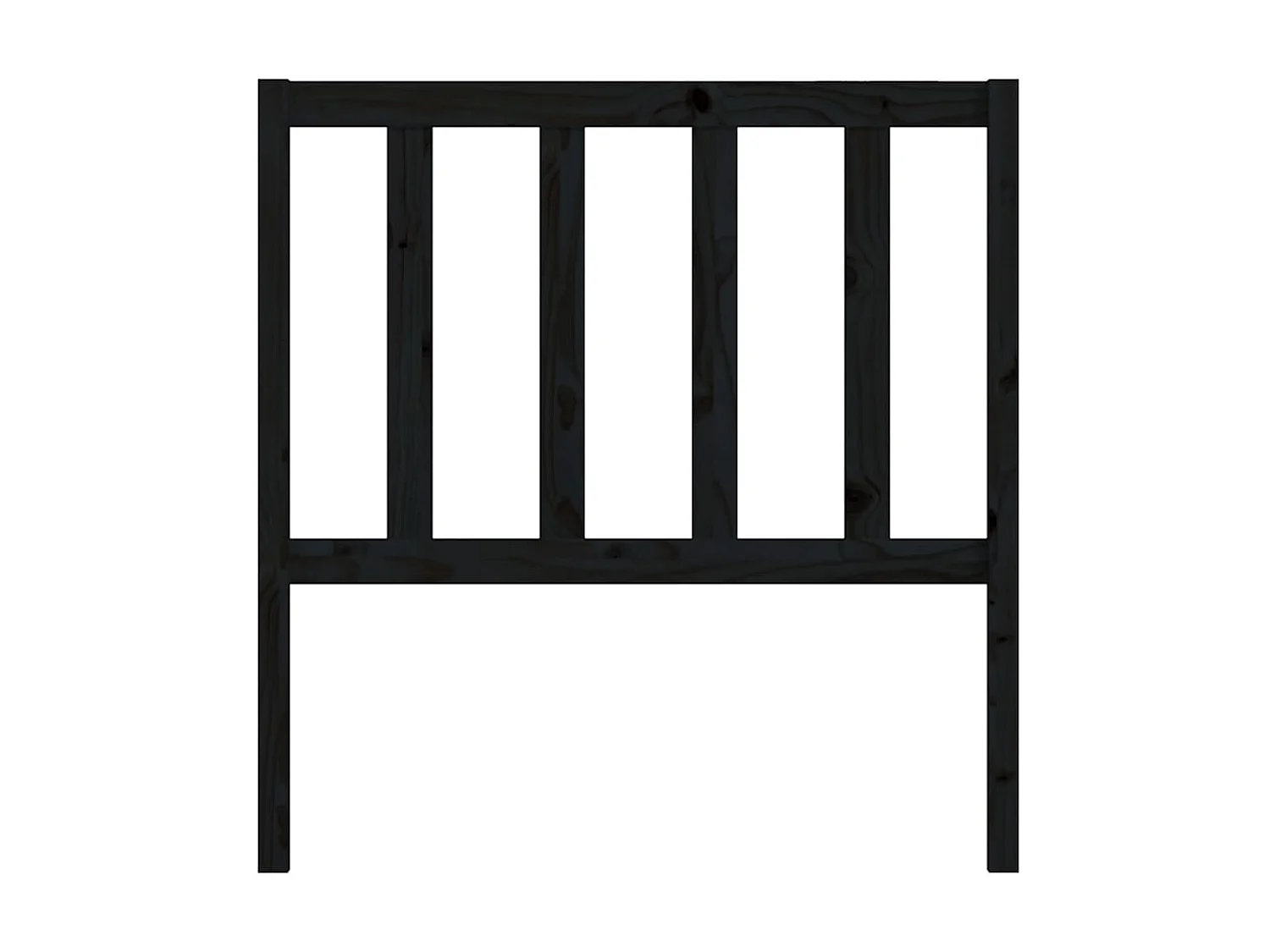 Hoofdbord 106x4x100 cm massief grenenhout zwart NL136048