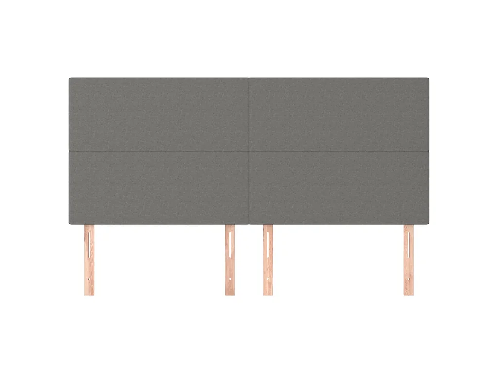 Kopfteil,Bettkopfteile 4 Stk. Dunkelgrau 80x5x78/88 cm Stoff -gkd105390