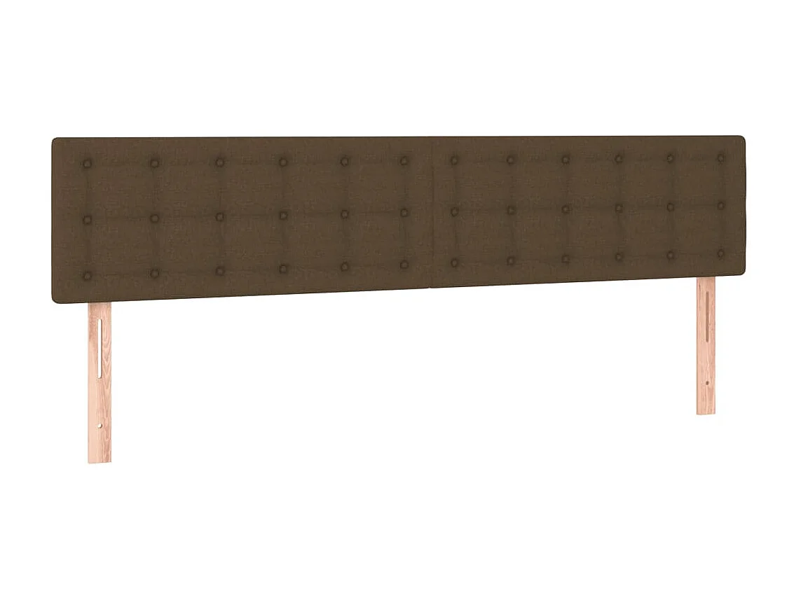 Testiera a LED Marrone Scuro 160x5x78/88 cm in Tessuto CFW785379