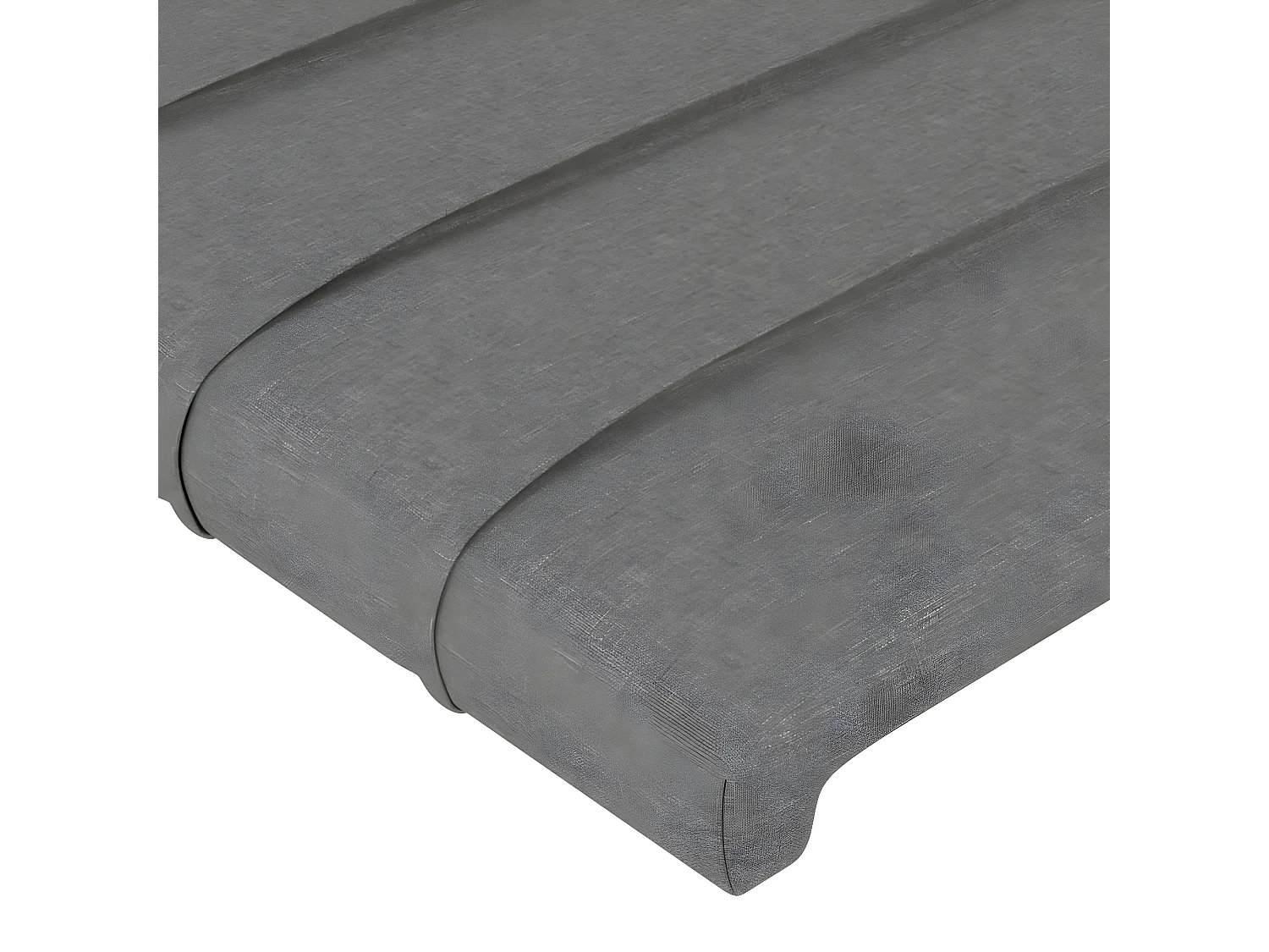 Kopfteil,Bettkopfteil mit Ohren Dunkelgrau 183x16x118/128 cm Stoff -gkd660133