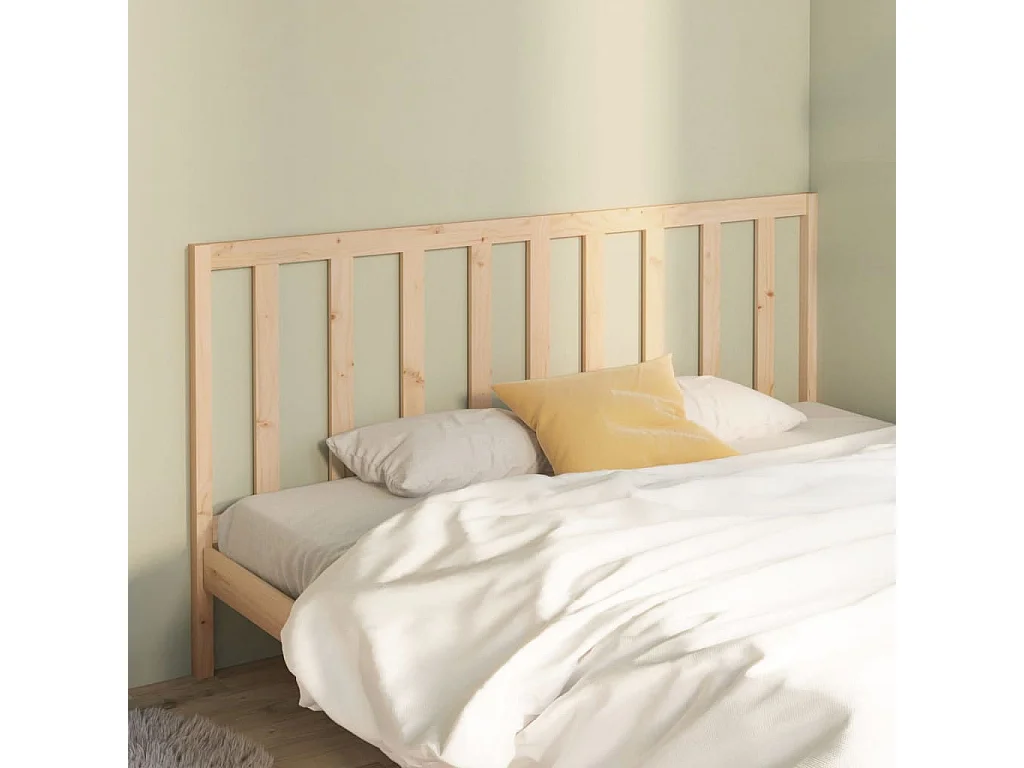 Cabecero de cama madera maciza de pino 206x4x100 cm ES23678