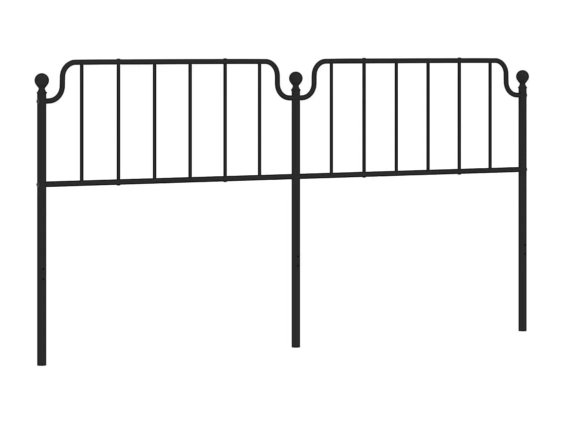 Tête de lit métal noir 200 cm POI56929 BonneVie Meuble