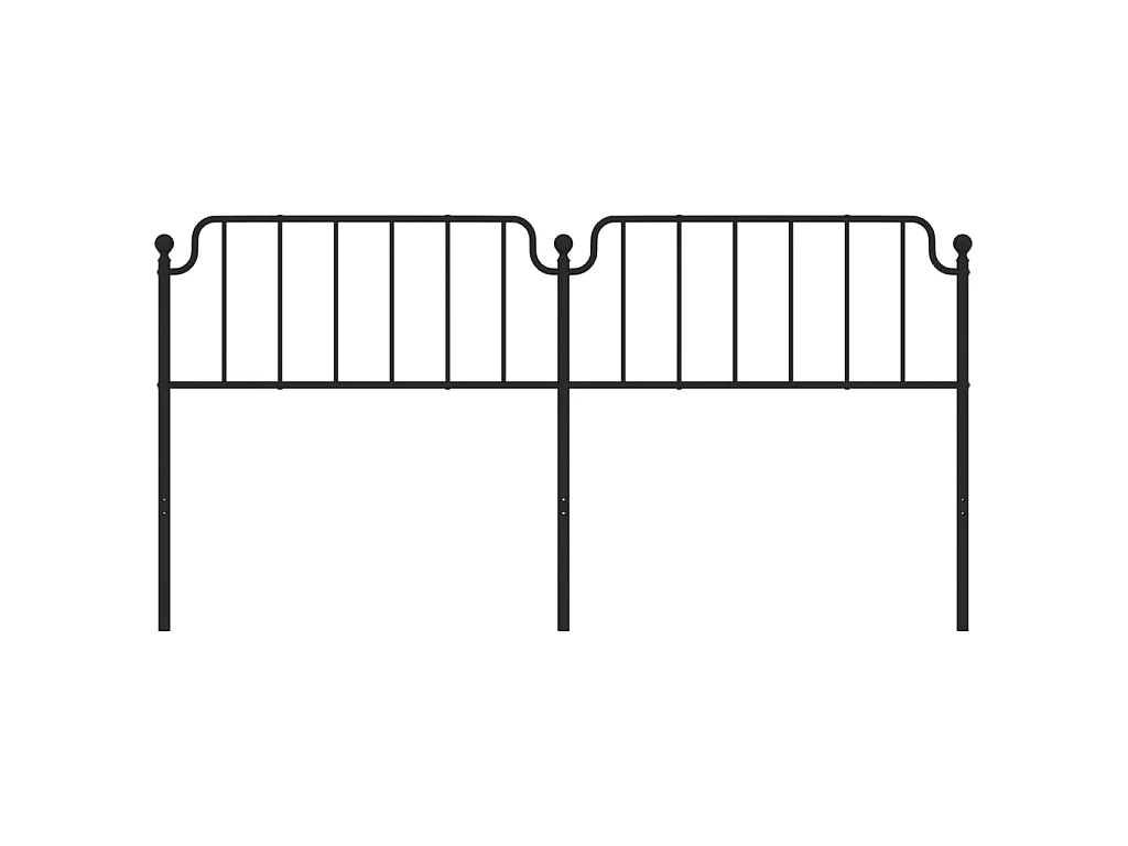 Tête de lit métal noir 200 cm POI56929 BonneVie Meuble