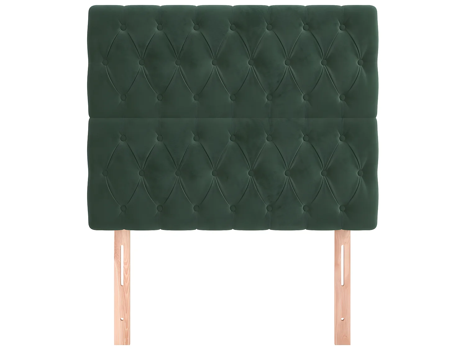 Cabeceira de cama 2 pcs veludo 90x7x78/88 cm verde-escuro PT243437