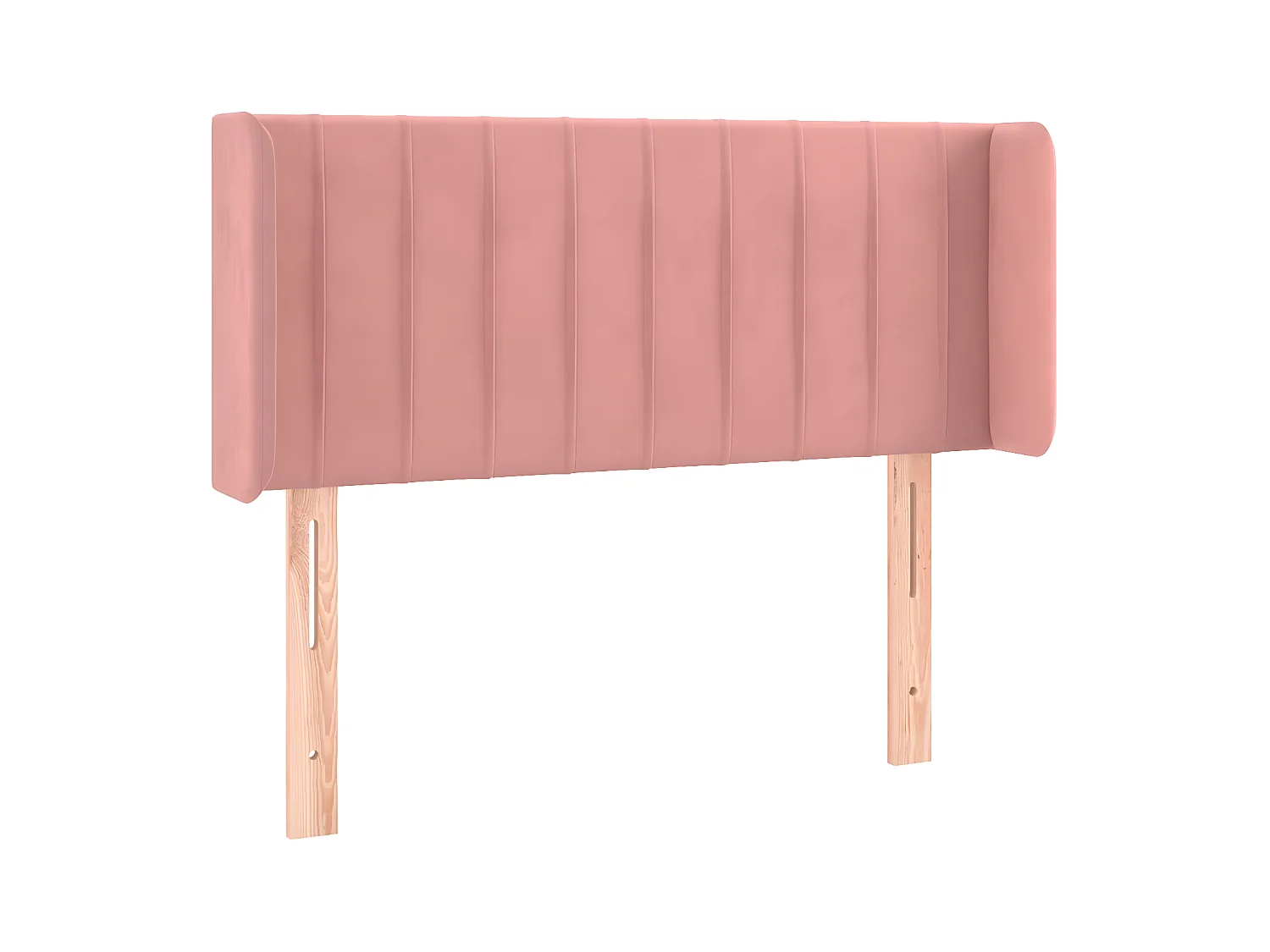 Tête de lit avec oreilles Rose 103x16x78/88 cm Velours POI52914 BonneVie Meuble