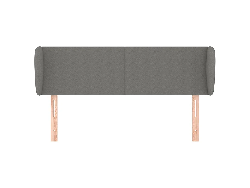 Tête de lit avec oreilles Gris foncé 147x23x78/88 cm Tissu POI96420 BonneVie Meuble