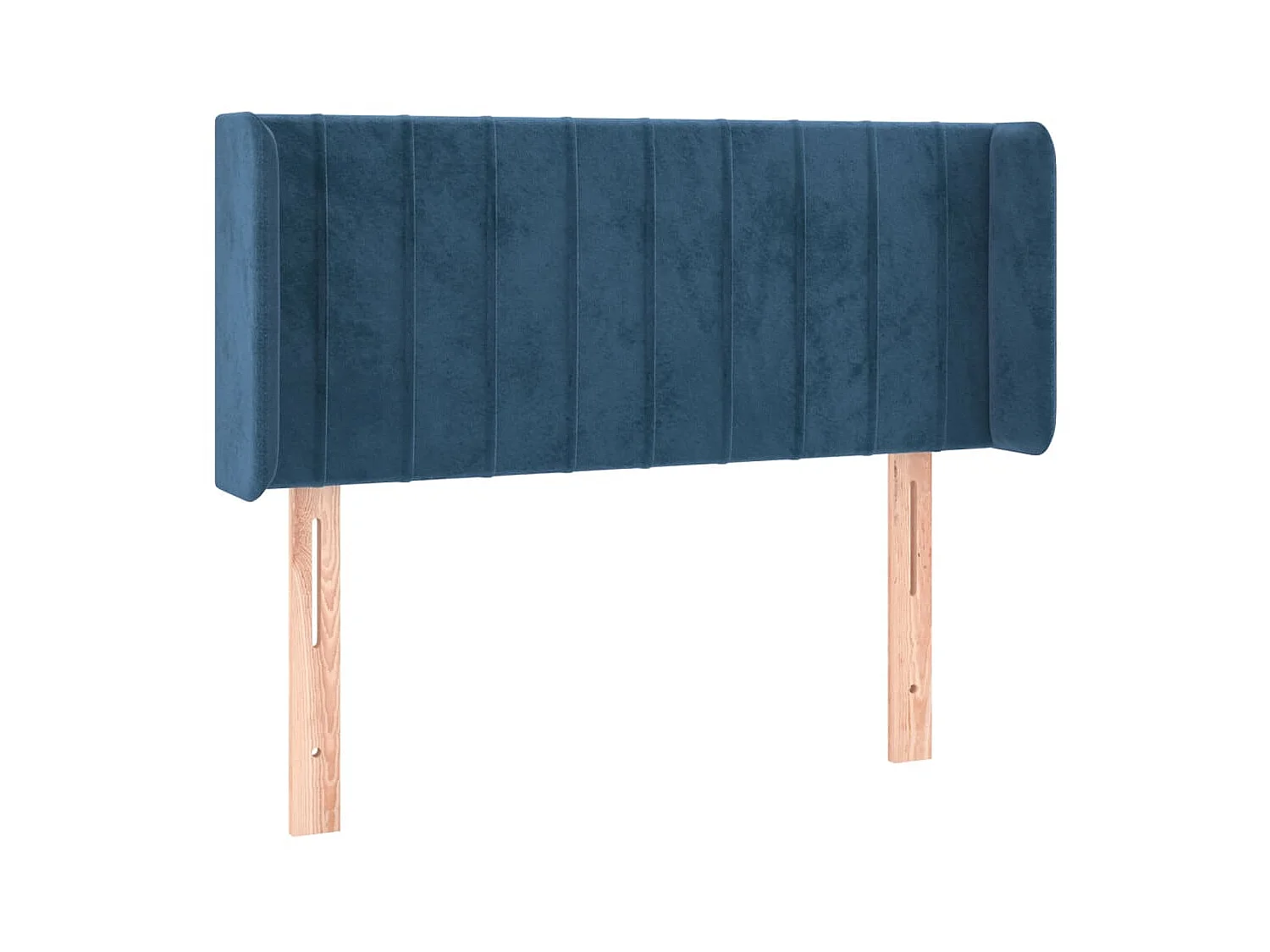 Cabecero con LED de terciopelo azul oscuro 83x16x78/88 cm ES60054