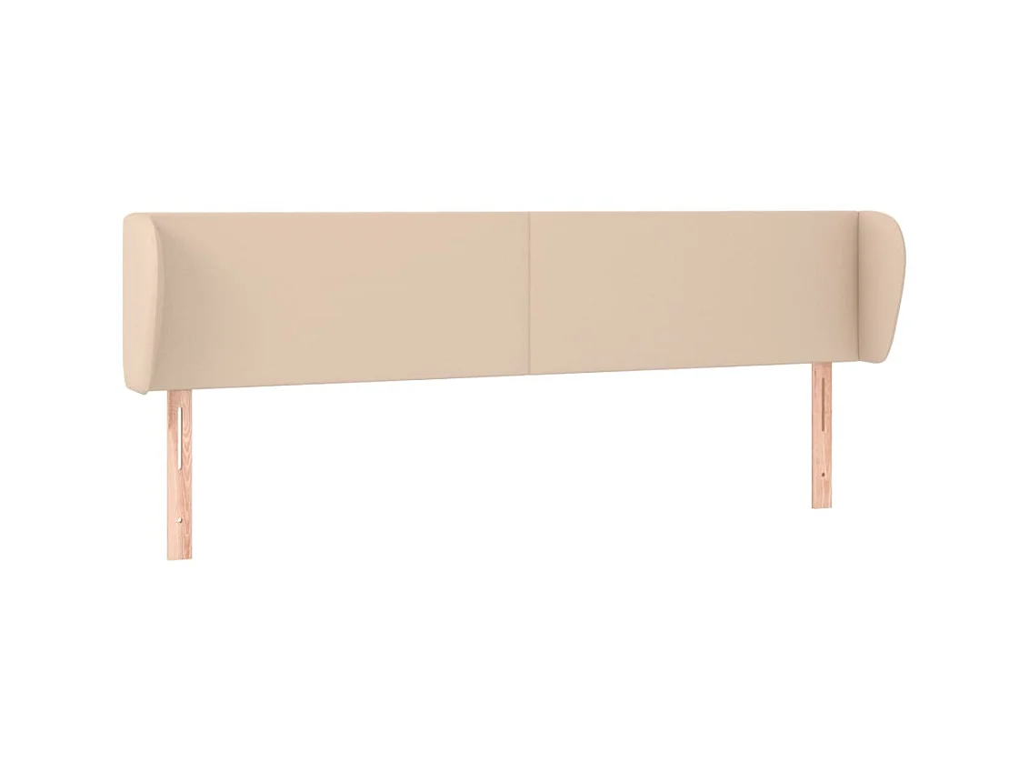 Tête de lit avec oreilles Cappuccino 203x23x78/88 cm Similicuir POI70606 BonneVie Meuble