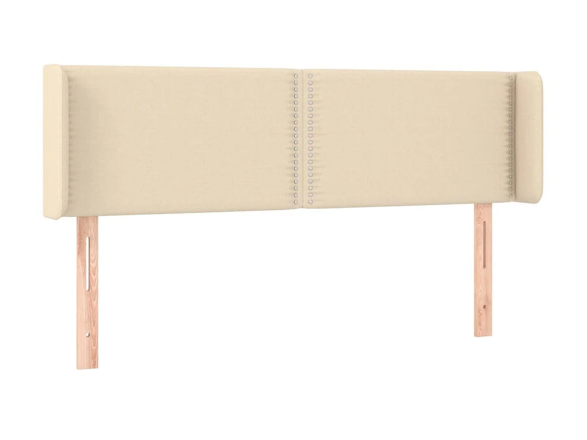 Hoofdbord LED 147x16x78/88 cm stof crèmekleurig NL496272