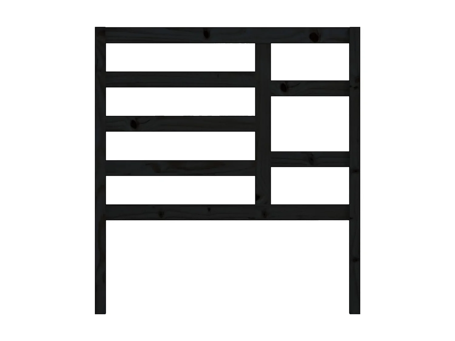 Tête de lit Noir 81x4x104 cm Bois massif de pin POI73256 BonneVie Meuble