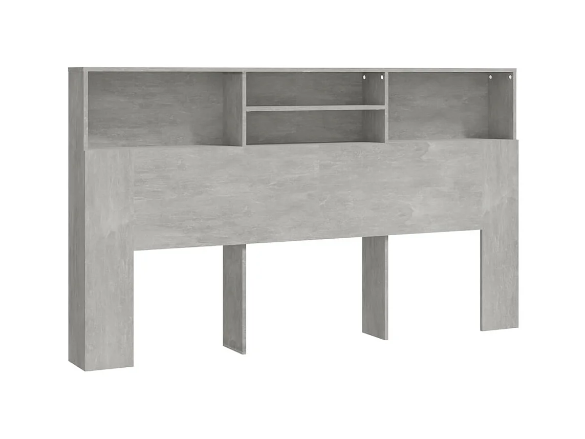 Mueble cabecero gris hormigón 180x19x103,5 cm ES97737