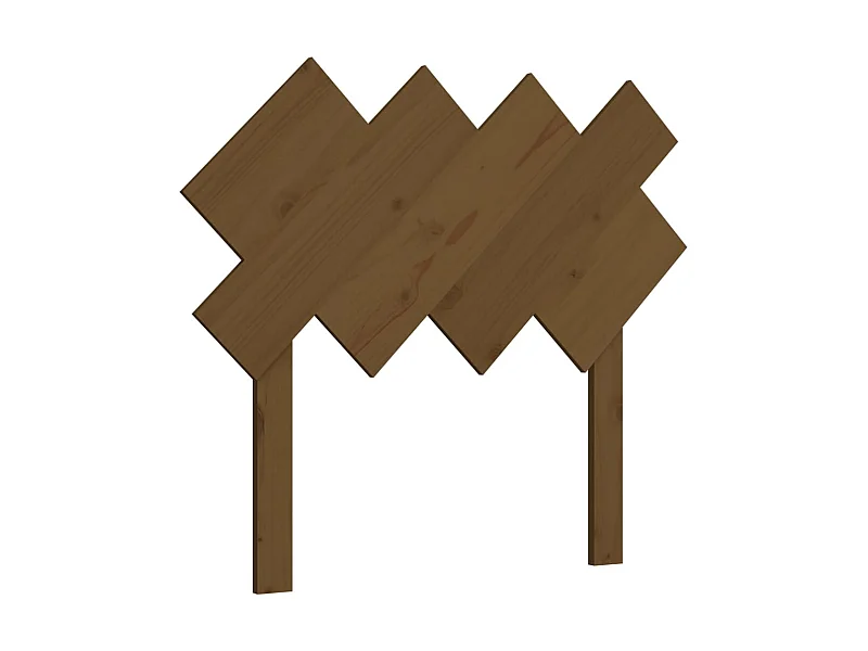 Cabecero de cama madera maciza de pino marrón miel 92x3x81 cm ES92843