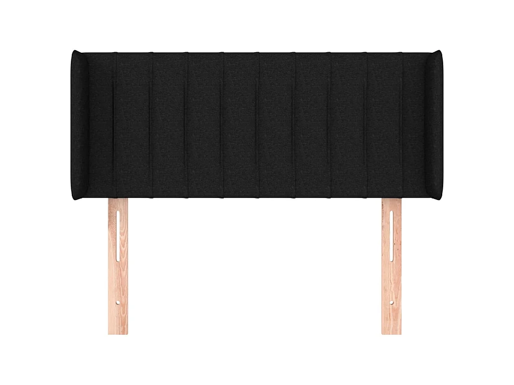 Cabecero de tela negro 83x16x78/88 cm ES76387