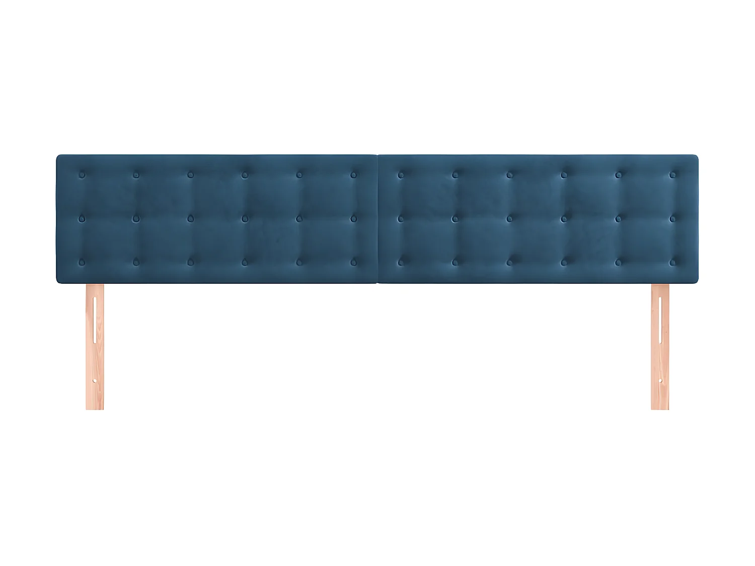 Cabeceira de cama 2 pcs veludo 80x5x78/88 cm azul-escuro PT191192