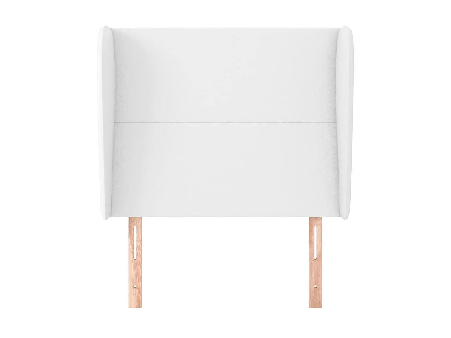 Cabeceira cama c/ abas couro artificial 93x23x118/128 cm branco PT841679