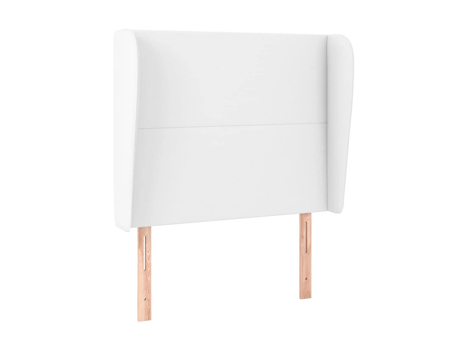 Hoofdbord met randen 93x23x118/128 cm kunstleer wit NL443752