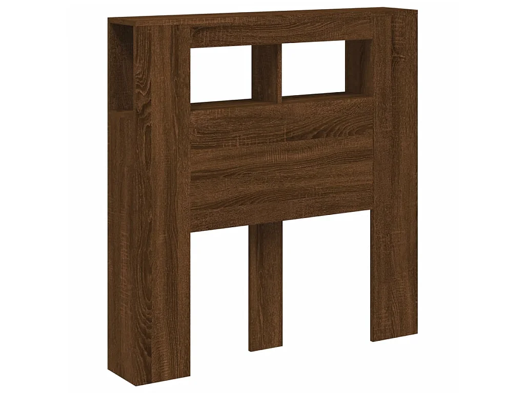 Testiera | Testata del letto LED Rovere Marrone 100x18,5x103,5 cm Legno Multistrato