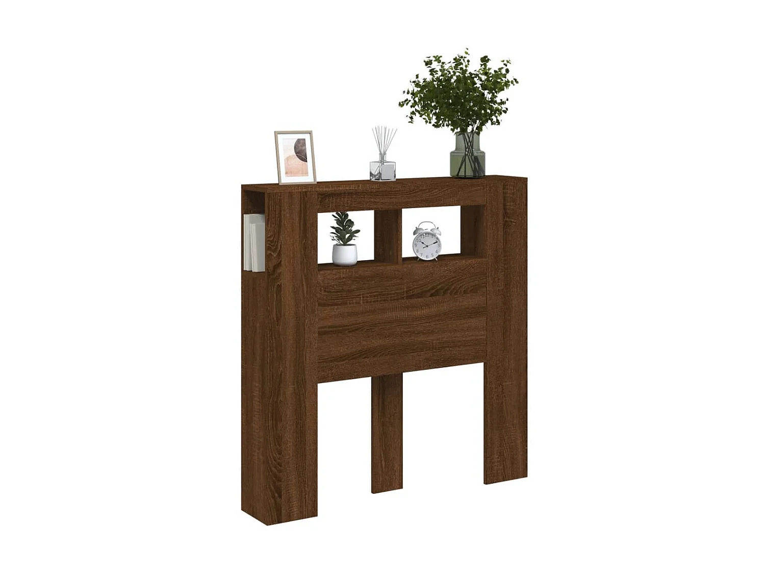 Tête de lit à LED chêne marron 100x18,5x103,5cm bois ingénierie POI93546 BonneVie Meuble