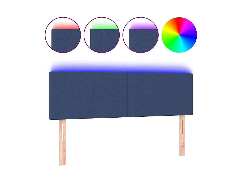 Tête de lit à LED Crème 144x5x78/88 cm Tissu POI66526 BonneVie Meuble