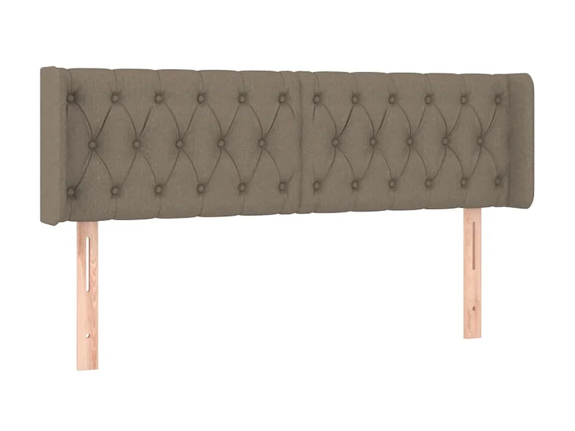 Cabecero con LED de tela gris taupe 147x16x78/88 cm ES79336