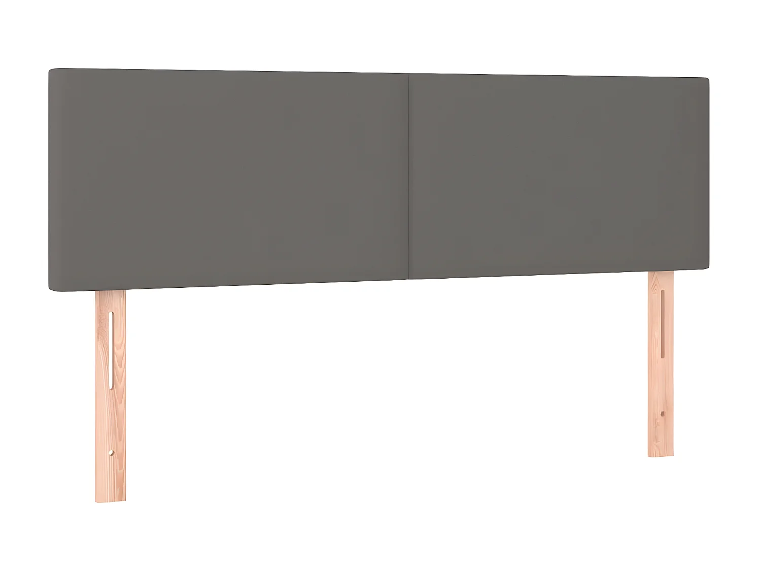 Cabeceira cama c/ LED 144x5x78/88cm couro artificial cinzento PT633630