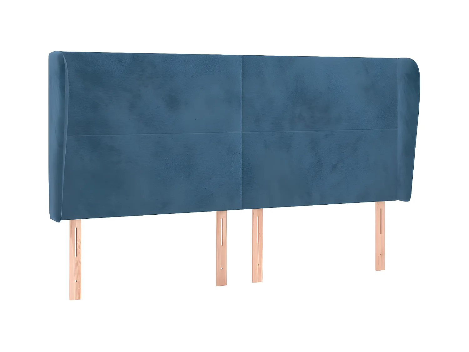 Tête de lit avec oreilles Bleu foncé 163x23x118/128 cm Velours POI91670 BonneVie Meuble