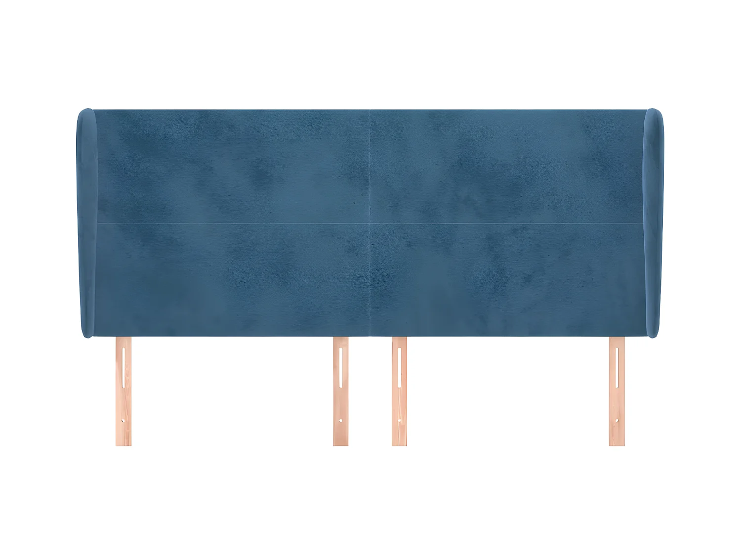 Cabecero con orejas de terciopelo azul oscuro 163x23x118/128 cm ES69132