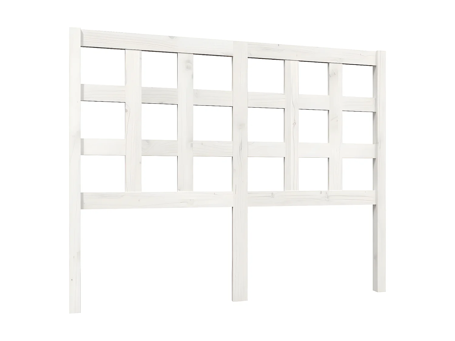 Tête de lit Blanc 125,5x4x100 cm Bois massif de pin POI32795 BonneVie Meuble