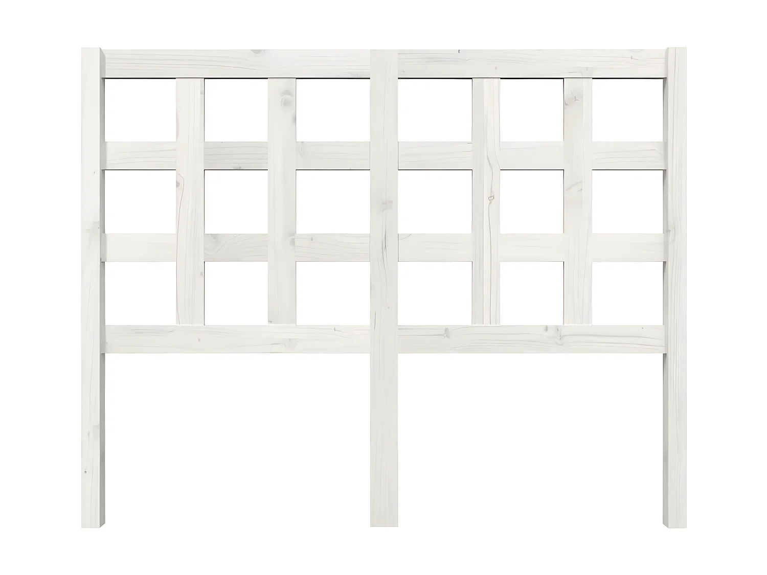 Tête de lit Blanc 125,5x4x100 cm Bois massif de pin POI32795 BonneVie Meuble