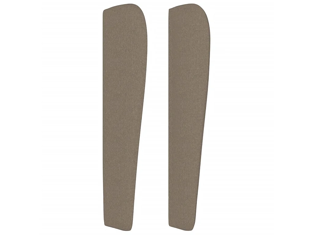 Tête de lit avec oreilles Taupe 203x23x118/128 cm Tissu POI37903 BonneVie Meuble