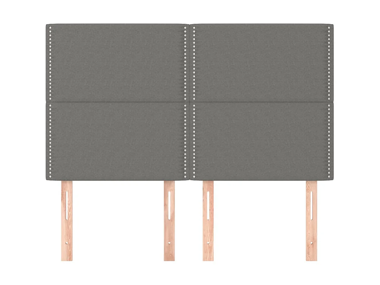 4 Pz Testiere Grigio Scuro 72x5x78/88 cm in Tessuto CFW655477