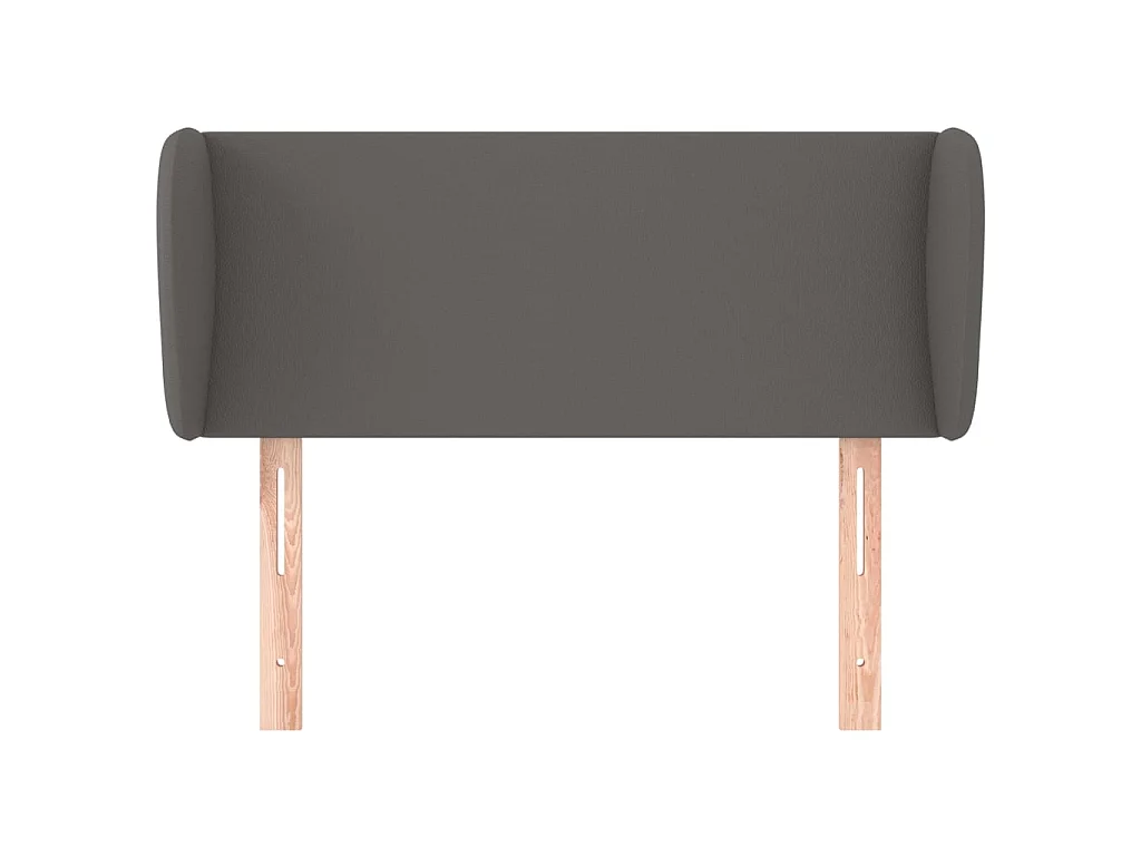 Tête de lit avec oreilles Gris 103x23x78/88 cm Similicuir POI59204 BonneVie Meuble