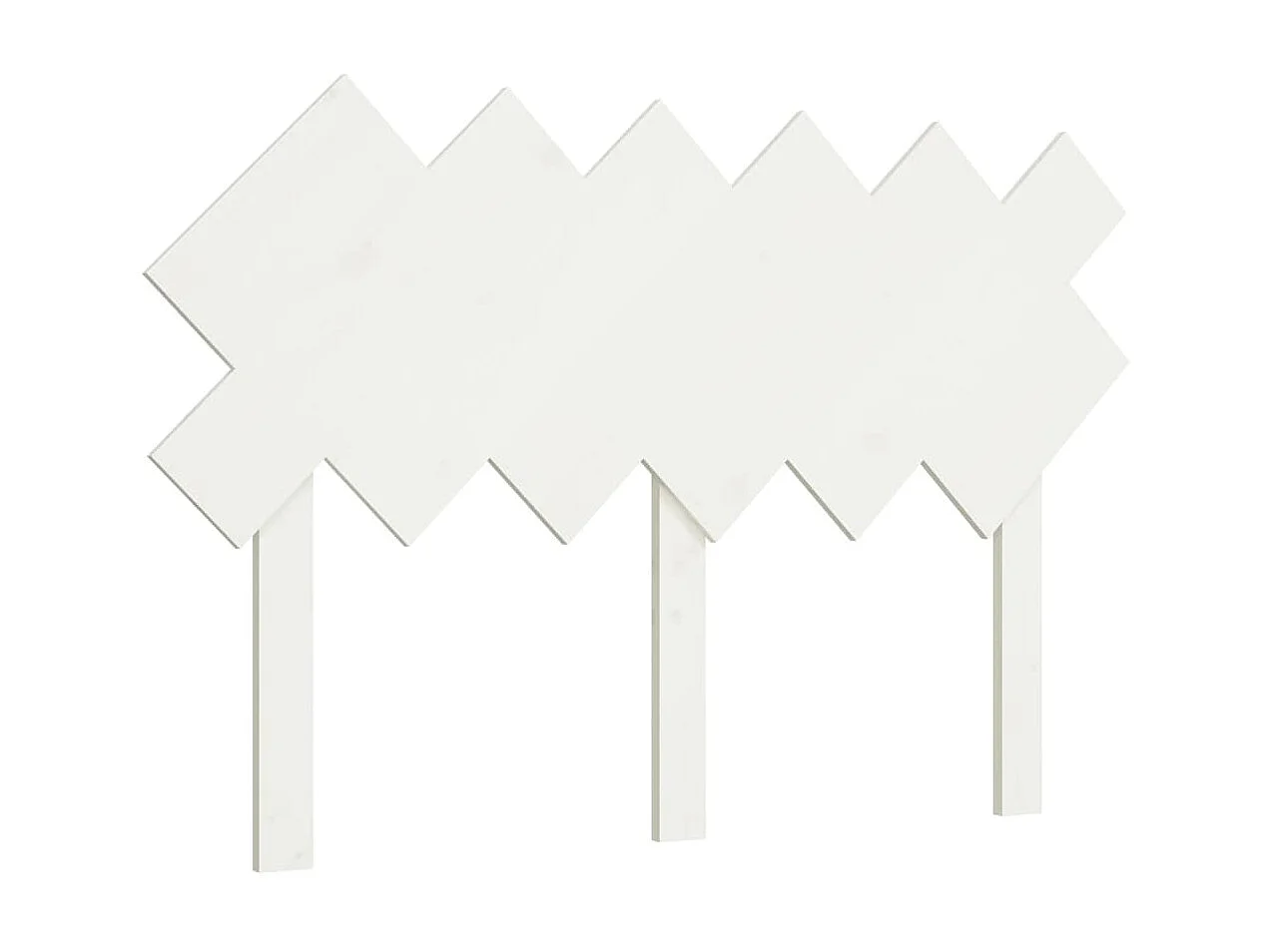 Tête de lit Blanc 122,5x3x80,5 cm Bois massif de pin POI94935 BonneVie Meuble