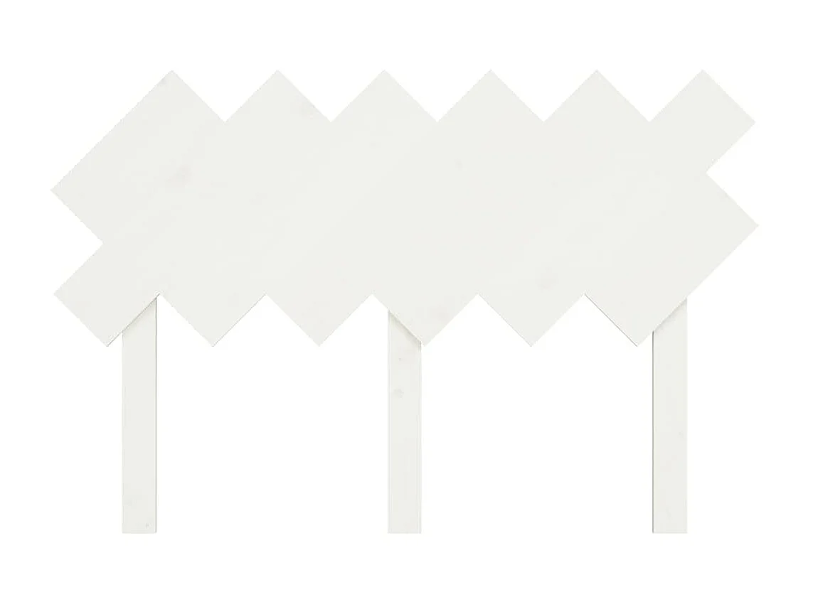 Tête de lit Blanc 122,5x3x80,5 cm Bois massif de pin POI94935 BonneVie Meuble