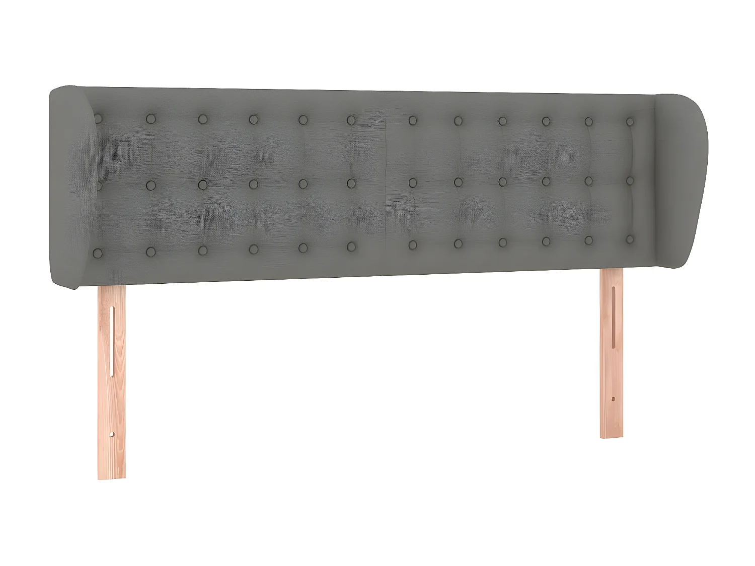 Tête de lit avec oreilles Gris foncé 147x23x78,88 cm Tissu LKC36240 BonneVie Meuble