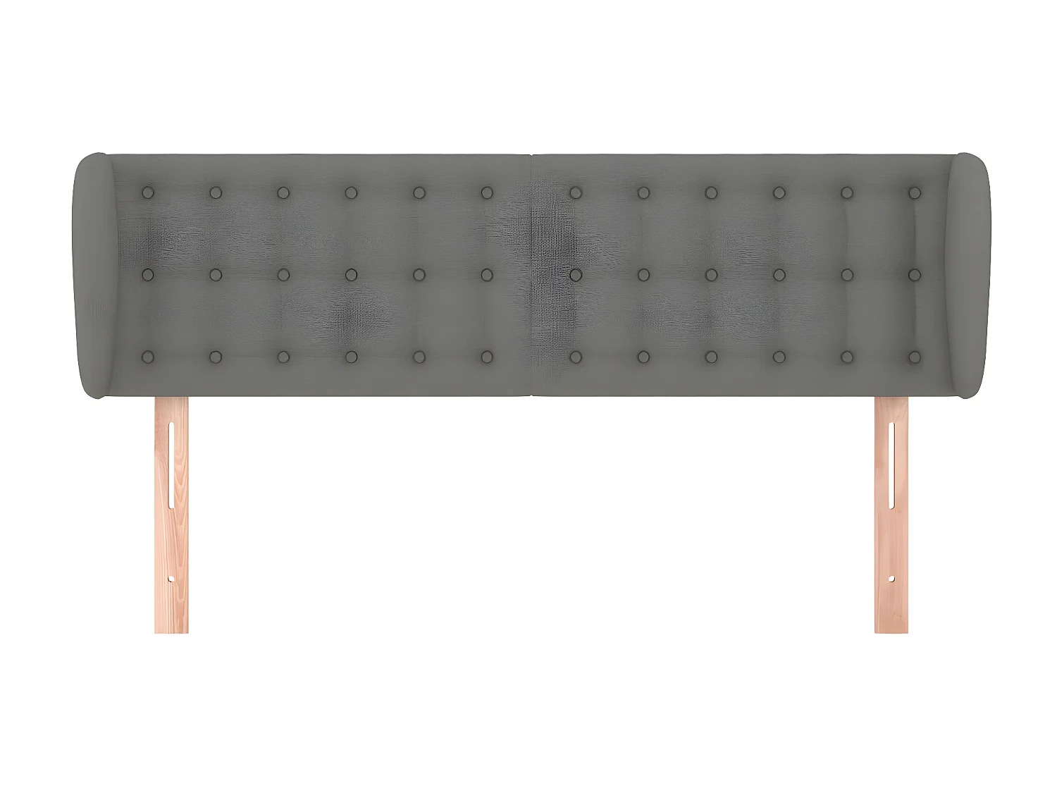 Tête de lit avec oreilles Gris foncé 147x23x78,88 cm Tissu LKC36240 BonneVie Meuble