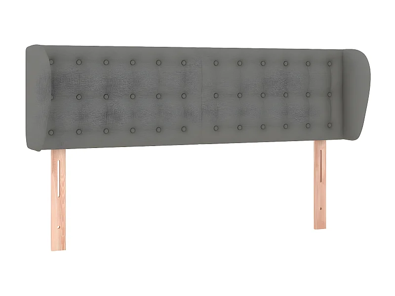 Tête de lit avec oreilles Gris foncé 147x23x78,88 cm Tissu LKC36240 BonneVie Meuble