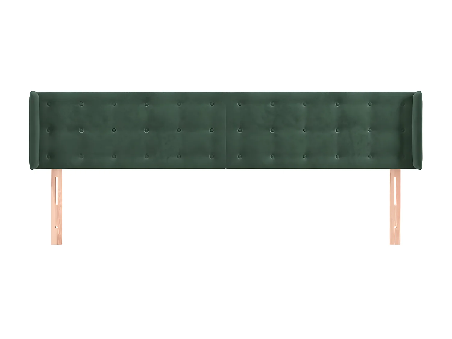 Tête de lit avec oreilles Vert foncé 203x16x78,88 cm Velours LKC14772 BonneVie Meuble