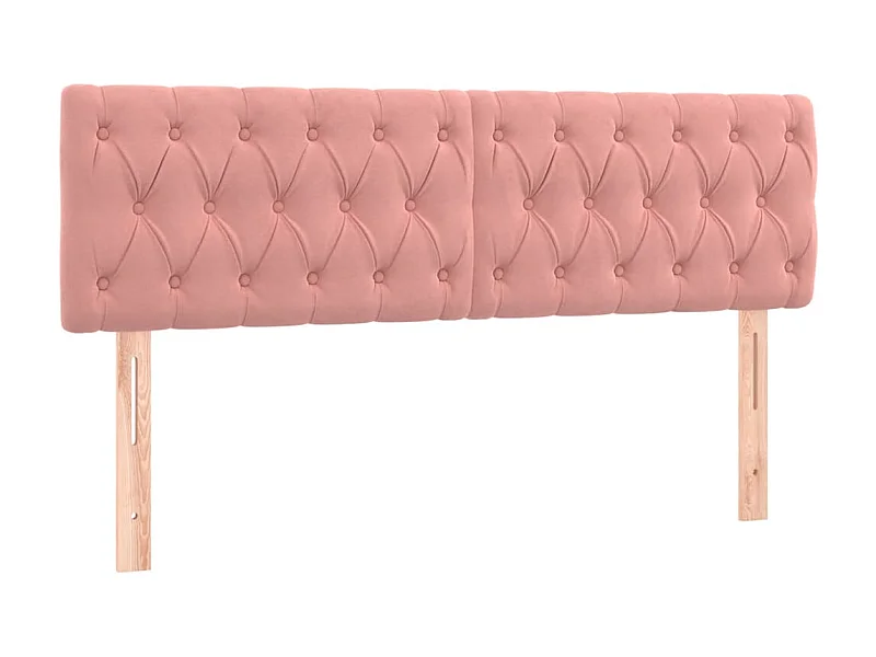 Têtes de lit 2 pcs Rose 80x7x78/88 cm Velours POI85539 BonneVie Meuble