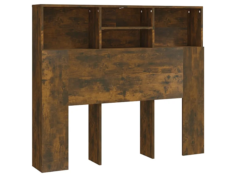 Testiera | Testata del letto con Scomparti Rovere Fumo 120x19x103,5 cm