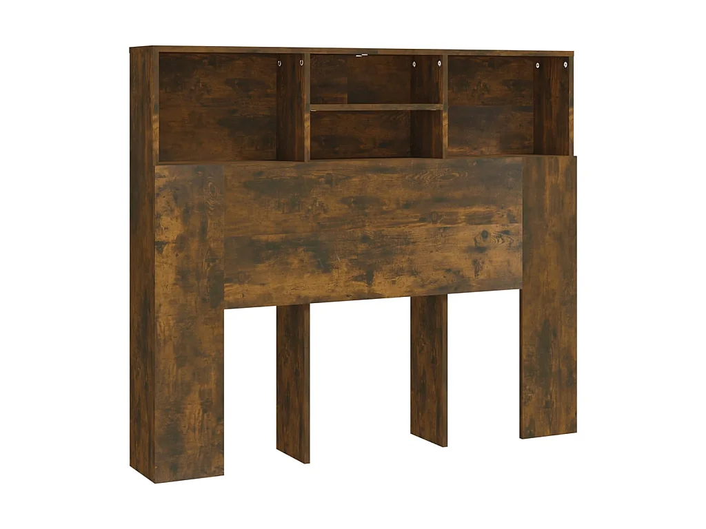 Testiera | Testata del letto con Scomparti Rovere Fumo 120x19x103,5 cm