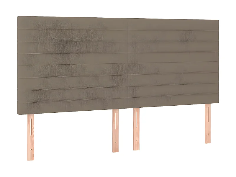 4 pcs Têtes de lit Taupe 80x5x78/88 cm Tissu POI34140 BonneVie Meuble