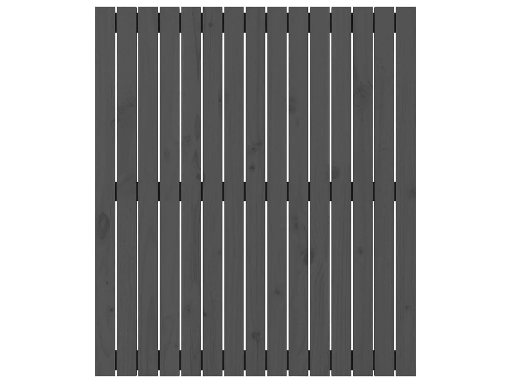 Tête de lit murale Gris 95,5x3x110 cm Bois massif de pin POI79718 BonneVie Meuble