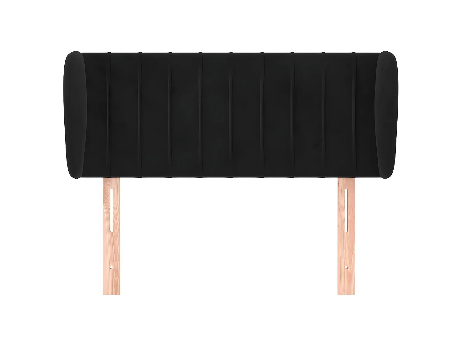 Kopfteil,Bettkopfteil mit Ohren Schwarz 103x23x78/88 cm Samt -gkd646656