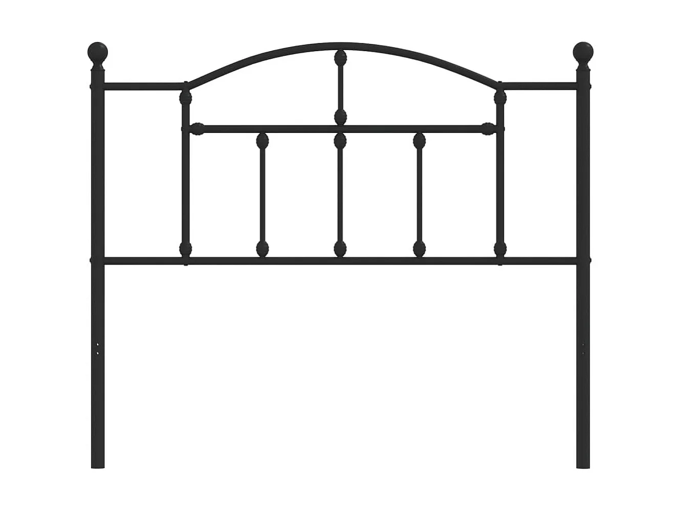 Tête de lit métal noir 107 cm POI54479 BonneVie Meuble